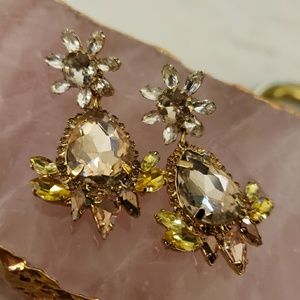 Banana Republic Statement Earrings w Velvet Pouch